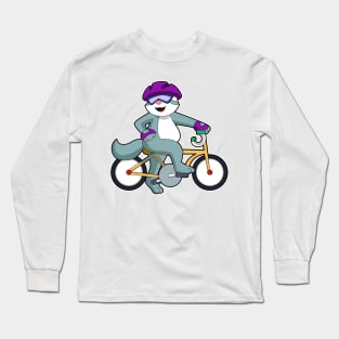 Cat with Bicycle Long Sleeve T-Shirt